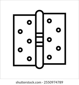 minimalist icon of a door closer, showcasing a mechanical arm and hydraulic body, typically used to automatically close doors for security and energy efficiency. Suitable for illustrations related to 