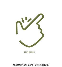 Minimalist icon: easy to use sign. 