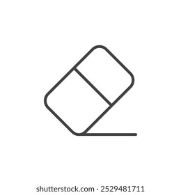 Minimalist icon of an eraser, symbolizing correction or deletion.