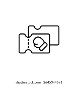 Minimalist Icon Featuring Tickets For A Boxing Or Martial Arts Event
