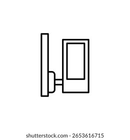 Minimalist Icon Of Interactive Information Kiosk On Transparent Background