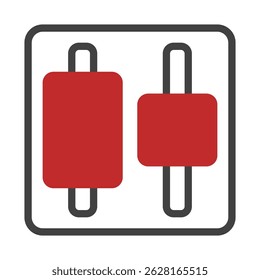 Minimalist Icon Representing Configuration Settings with Adjustment Control