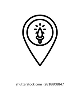 Minimalist icon representing a guiding light or discovery. Perfect for concepts of innovation and finding direction in business planning.