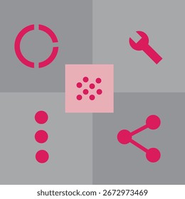 Conjunto de iconos minimalistas Ilustración vectorial