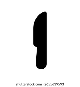 Icono minimalista de un solo cuchillo de cocina de uso múltiple