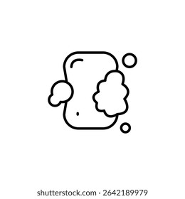 Minimalist Icon Of Soap With Bubbles For Hygiene And Cleanliness