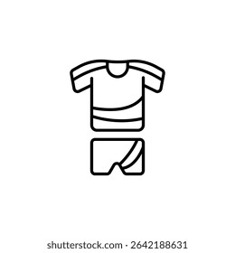 Minimalist Icon Of Sportswear Clothing Featuring A T-Shirt And Shorts