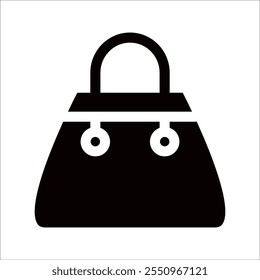 minimalist icon of a tote bag with a rectangular design and two looped handles, representing eco-friendly shopping, reusable bags, or stylish carrying options.