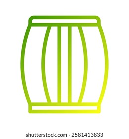 Minimalist Icon of Wooden Barrel Silhouette