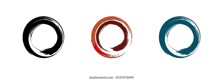 Minimalist icon of a zen circle, representing balance, meditation, and relaxation.