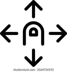 Minimalist icons for UIUX, featuring navigation, controls, and interactive elements. Ideal for modern apps and websites