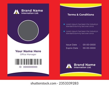 Minimalist Id Card Design Template