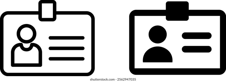 "Minimalist ID Card Icon Vector Design"