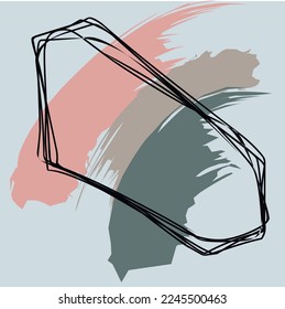 minimalist illustration Abstract pattern with a soft, elegant color palette and splashes of color.