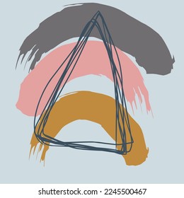 minimalist illustration Abstract pattern with a soft, elegant color palette and splashes of color.