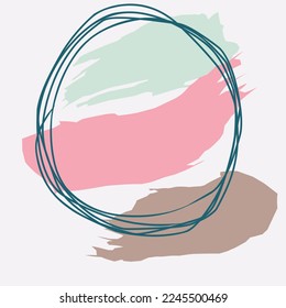 ilustración minimalista Patrón abstracto con una paleta de color suave y elegante y salpicaduras de color.