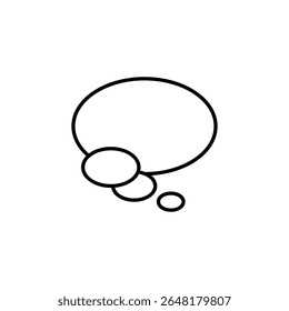 Minimalist Illustration Of Abstract Thought Bubble With Rounded Shapes