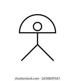 A minimalist illustration of the ancient Indalo Man symbol, representing good luck, protection, and a connection to the universe.
