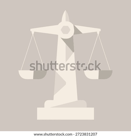 A minimalist illustration of a balance scale, representing legal concepts, justice, and equilibrium.