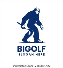 MINIMALIST ILLUSTRATION OF BIGFOOT GOLF