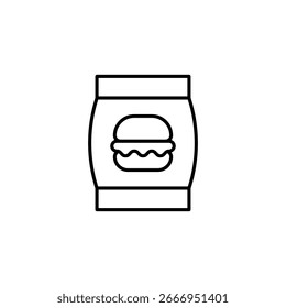 Ilustración Minimalista Del Paquete De La Hamburguesa Con Diseño Estético Aerodinámico