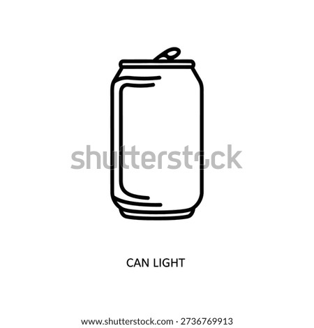Minimalist illustration of a can with a pull tab on a plain white background