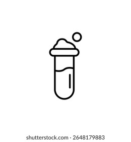 Ilustração Minimalista Da Reação Química Num Tubo De Ensaio Científico