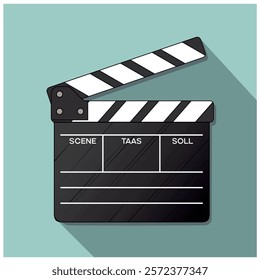 Minimalist Illustration of a Clapperboard for Movies and TV Shows