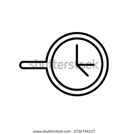 Minimalist illustration of a clock face with hour and minute hands