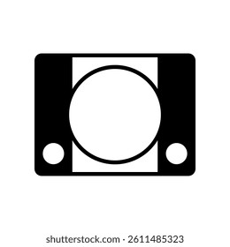 Minimalist Illustration Diagram of a Classic Video Game Console Device