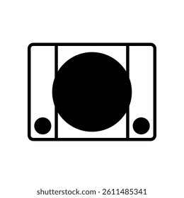 Minimalist Illustration Diagram of a Classic Video Game Console Device