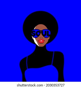 Minimalist illustration with a fashion woman.