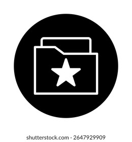 Minimalist illustration of a favorite folder icon, perfect for showcasing digital organization and file management concepts