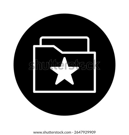 Minimalist illustration of a favorite folder icon, perfect for showcasing digital organization and file management concepts