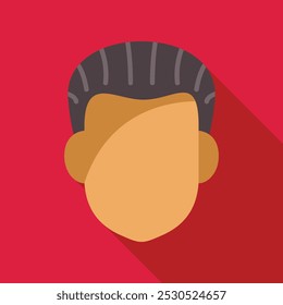 Minimalist illustration featuring a man with short hair, his face left blank, conveying a sense of anonymity