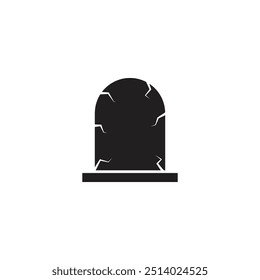 Minimalist illustration of a gravestone, symbolizing death, mourning, and remembrance