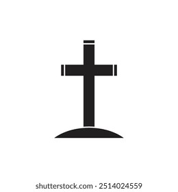 Minimalist illustration of a gravestone, symbolizing death, mourning, and remembrance