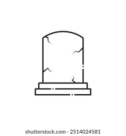 Minimalist illustration of a gravestone, symbolizing death, mourning, and remembrance