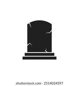 Minimalist illustration of a gravestone, symbolizing death, mourning, and remembrance