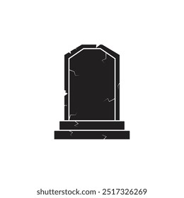 Minimalist illustration of a gravestone, symbolizing death, mourning, and remembrance