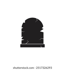 Minimalist illustration of a gravestone, symbolizing death, mourning, and remembrance