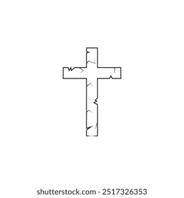 Minimalist illustration of a gravestone, symbolizing death, mourning, and remembrance