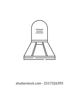 Minimalist illustration of a gravestone, symbolizing death, mourning, and remembrance