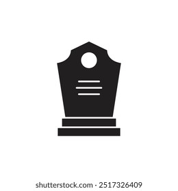 Minimalist illustration of a gravestone, symbolizing death, mourning, and remembrance