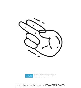 A minimalist illustration of a hand making a peace sign, symbolizing positivity and goodwill.