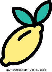 Minimalist illustration of a lemon