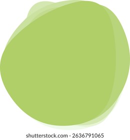 A minimalist illustration of a light green, rounded object with soft edges and a subtle gradient