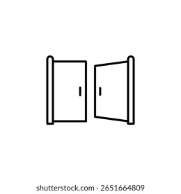 Minimalist Illustration Of Open Doors Symbolizing Opportunity And Choice