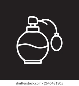 A minimalist illustration of a perfume bottle showcasing elegance and sophistication ideal for beauty and fragrance related content.