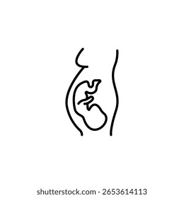 Minimalist Illustration Of Pregnancy Representing Expectation And Maternity
